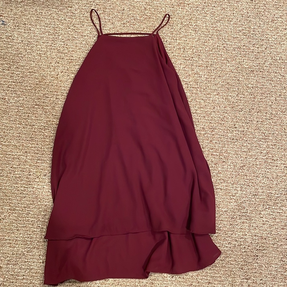 CHARLOTTE RUSSE MAROON SWING DRESS